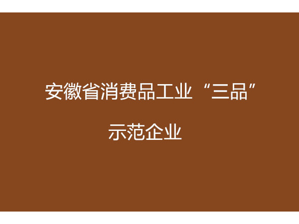 安徽省消費品工業“三品”示范企業申報條件